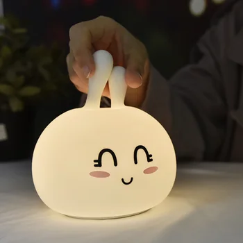 

USB LED Night Light Lamp Soft Silicon Touch Sensor Cartoon Working Kids Cute Night Lamp