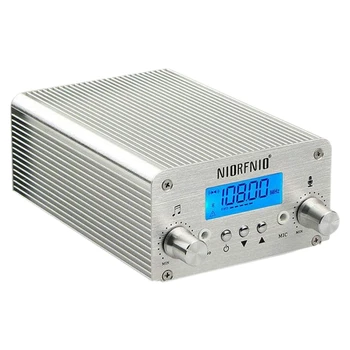 

NIORFNIO 15W/5W PLL FM Transmitter Radio Bluetooth Wireless Broadcast with Antenna Car Theater Campus Broadcast US Plug
