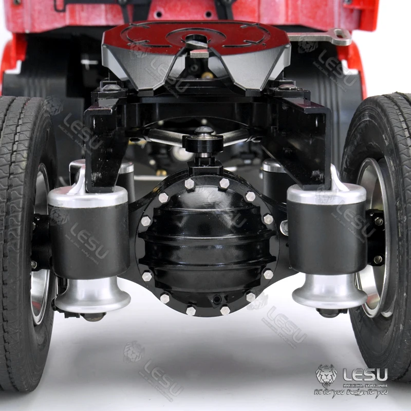 Details about   LESU Metal Dual Pneumatic Suspension Set 1/14 Sca TAMIYA RC Tractor Truck Model