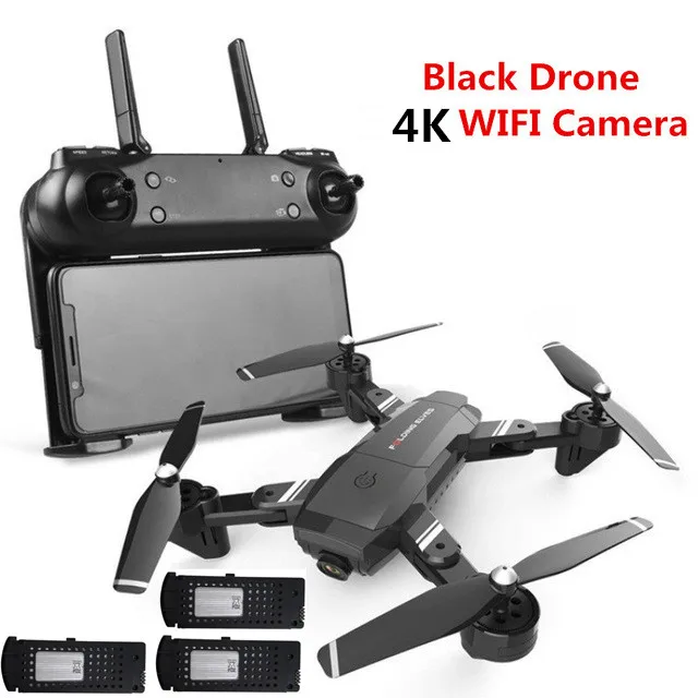 4 K/1080 P wifi FPV селфи складной оптический поток Ультра HD RC дроны 2,4G 20 минут один ключ возврат фото RC вертолет модель - Цвет: WIFI 4K 3 Battery