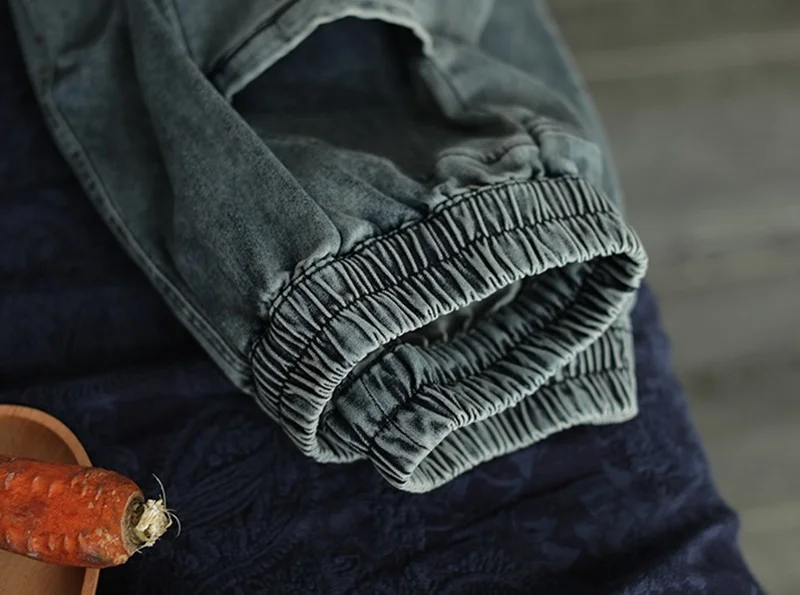 Jeans High Waist Women Spring Autumn Casual Loose Embroidery Jeans Woman Patchwork Denim Trousers Vintage Harem Pants AA5163