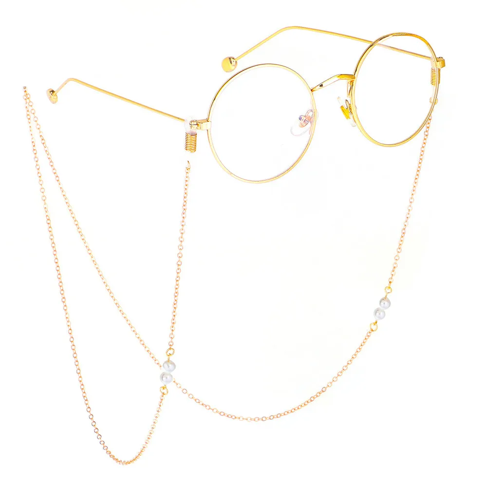 61/75cm Simulated-Pearl Beads Glasses Chain Sunglasses Lanyard Strap
Necklace Metal Eyeglass Chain Cord Reading Glasses Strap