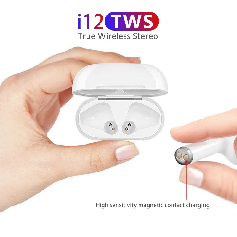 TWS беспроводные наушники I12 Bluetooth с сенсорным управлением 5,0 3D Super Bass Pods наушники для iPhone Xiaomi Smart Phone pk i 14 tws i7