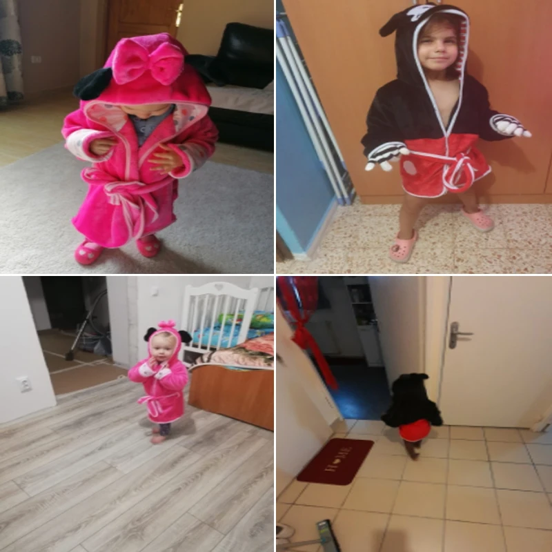 Baby Boy Girls Robes Children's Long Sleeve Hooded Kids Bath Robe Kids Clothes Night gown Baby Infant Overalls child bathrobe kids robe