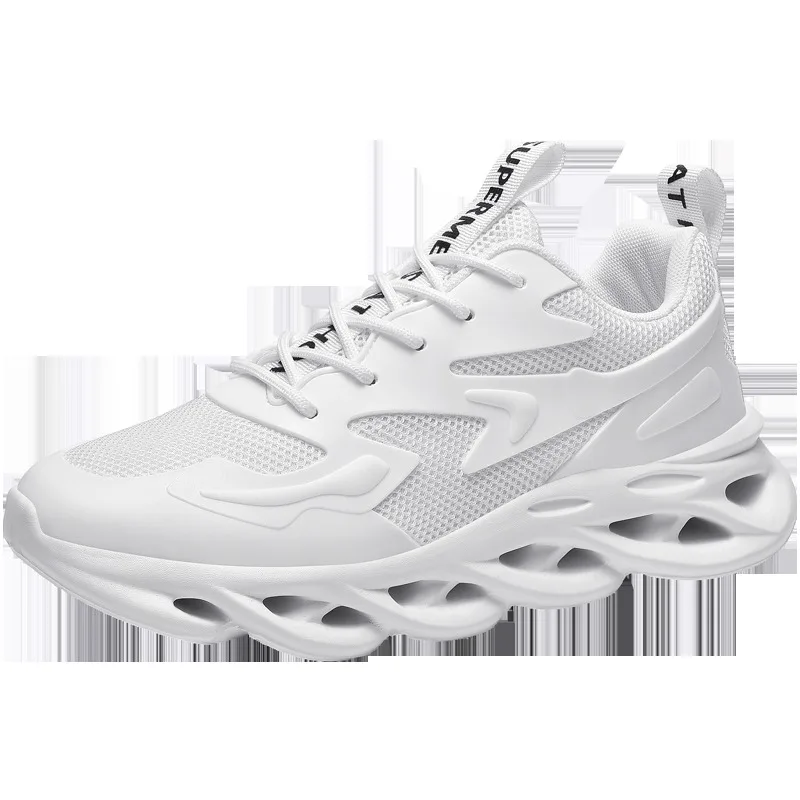 Male Tennis Shoes Breathable Free Flexlble Outdoor Sport Sneakers For Casual Shoes Men's New Three Colors Optional - Цвет: White