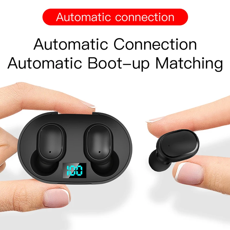 Original Wireless Earphone Bluetooth V5.0 E6S TWS Headphone LED Display Headset With Microphone for Redmi xiaomi iPhone Android