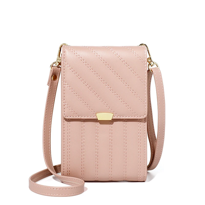 

Rhombus Embroidery Thread Shoulder Bag for Women Cute Flap Messenger Bags Ladies PU Leather Handbag Purse Female Crossbody Bag