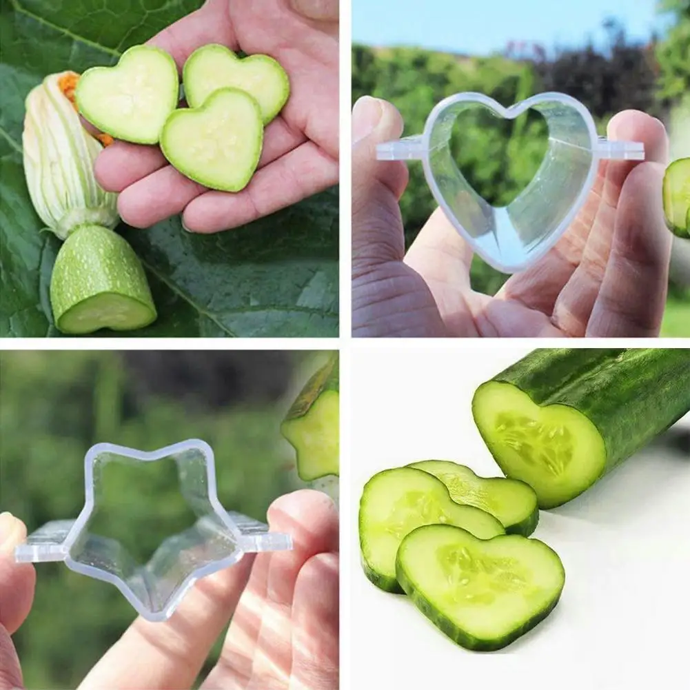 Heart Shaped Cucumber Stereotype Growth Forming Mold Strawberry Watermelon Fruit Star Growing Shaping Mould Garden Nursery Pot fruit shaping mould