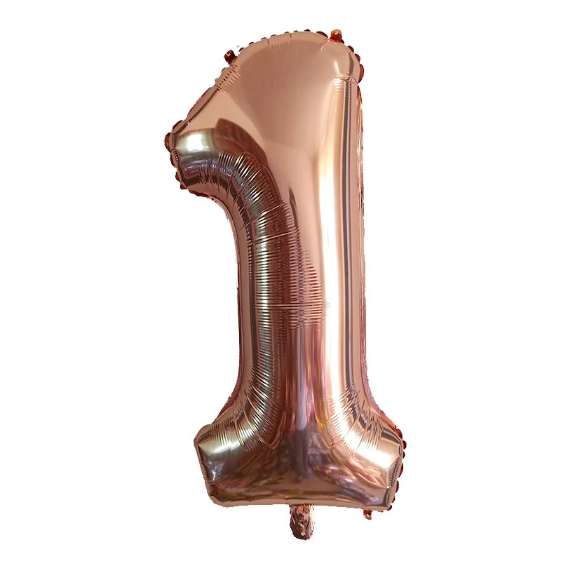 4" розовое золото воздушный шар из фольги номер шар День Рождения украшения Детские фигуры воздушные шары globos воздушный шар «С Днем Рождения»