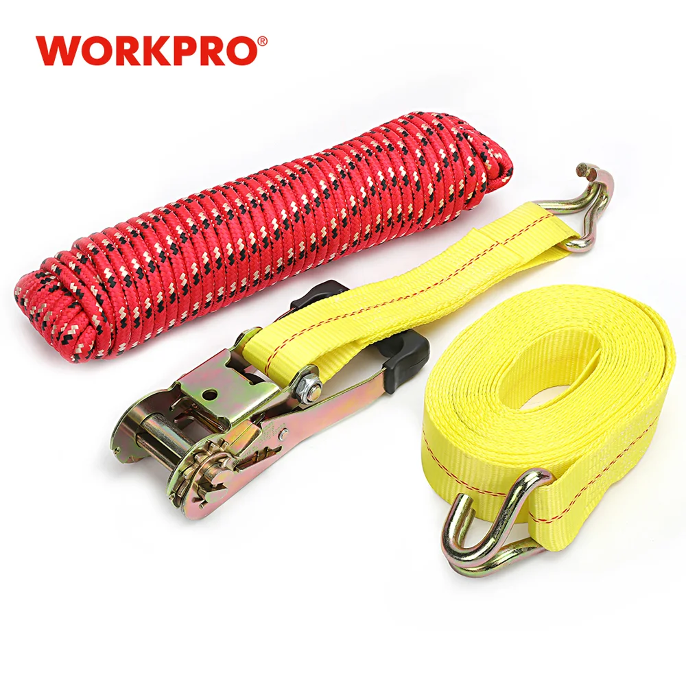 WORKPRO 3 шт. высококачественный комплект натяжителя с пряжкой и ремнем для