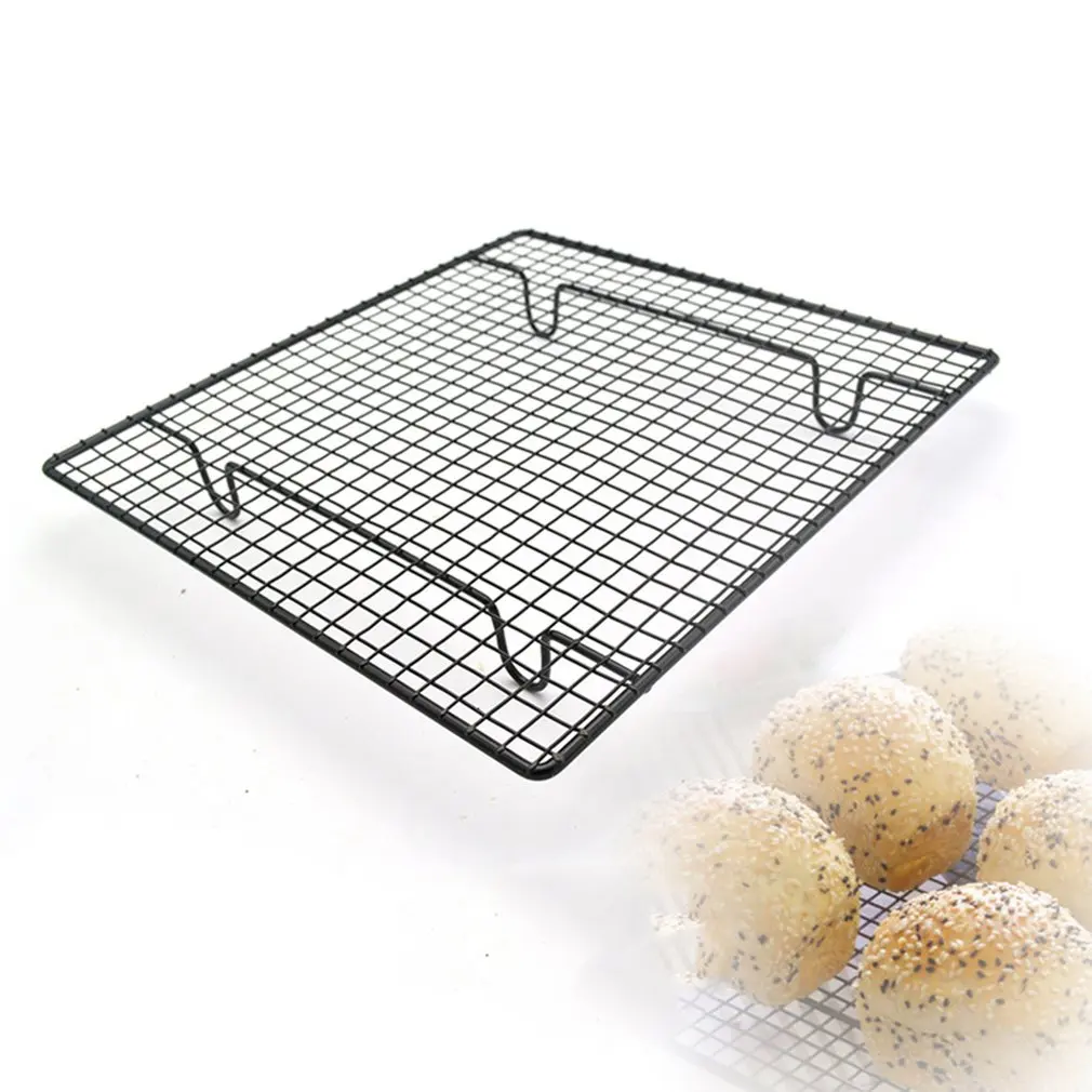 Stainless Steel Wire Grid Cooling Cake Food Rack Oven Safe Kitchen Baking Pizza Bread Barbecue Holder Shelf Hot
