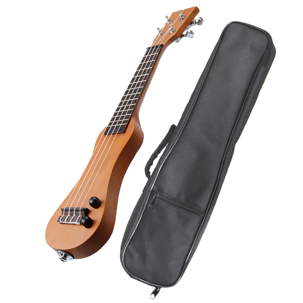 

Ukulele Creative Peanut Shape 21 Inch Wood Electric Ukulele Carry Bag Set