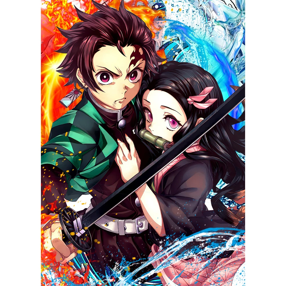 5D Diamond Painting Pictures Demon Slayer Art Kimetsu No Yaiba ...