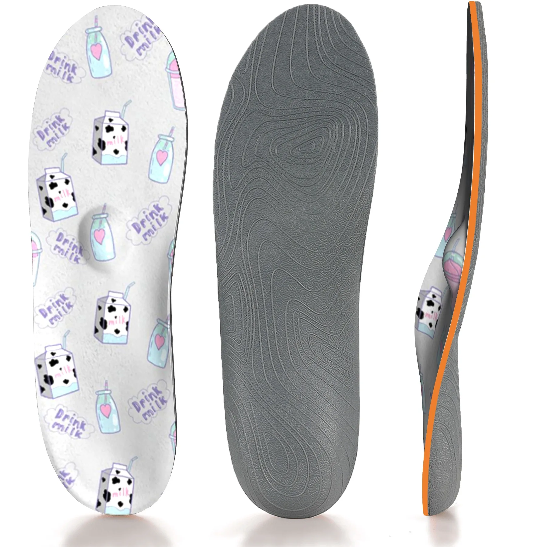 

Flat Arch Insole Absorb Sweat Long Station Arch Anti-wear Foot Insole Men Woman Shoes