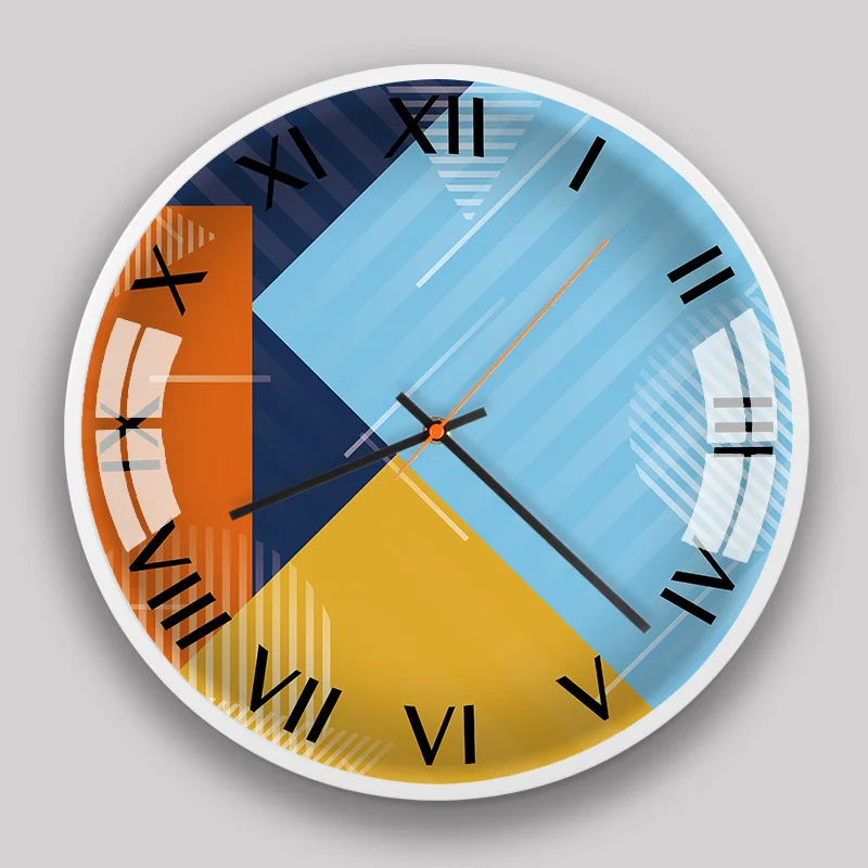 

Wall Clock Fashion Creative Mute Nordic Minimalist Wall Clock Living Room Table Punch-free Clock Home Clock BB50wc