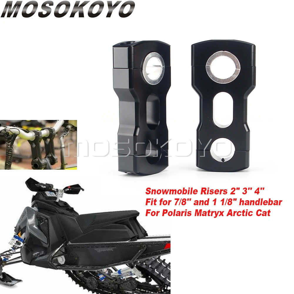 Handlebar Riser For Polaris Rzr Arctic Cat Snowmobile 7/8" Bar Pivoting