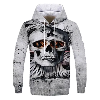 

Sugar Skull Hoodies 3D Men Sweatshirts Drop Ship Printed Hoodie Brand Tracksuits Unisex Pullover 4XL Casual Fashion Male Jackets