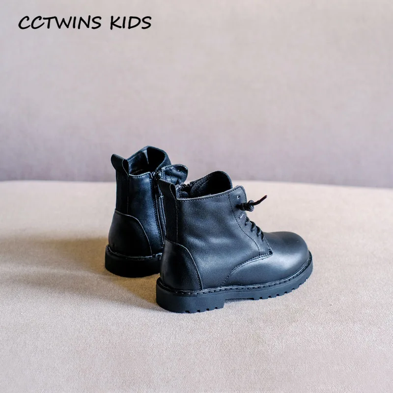 CCTWINS/детская обувь; коллекция года; Зимние Модные Ботинки martin для девочек; детская теплая обувь из натуральной кожи; черные короткие ботинки для маленьких мальчиков; MB139