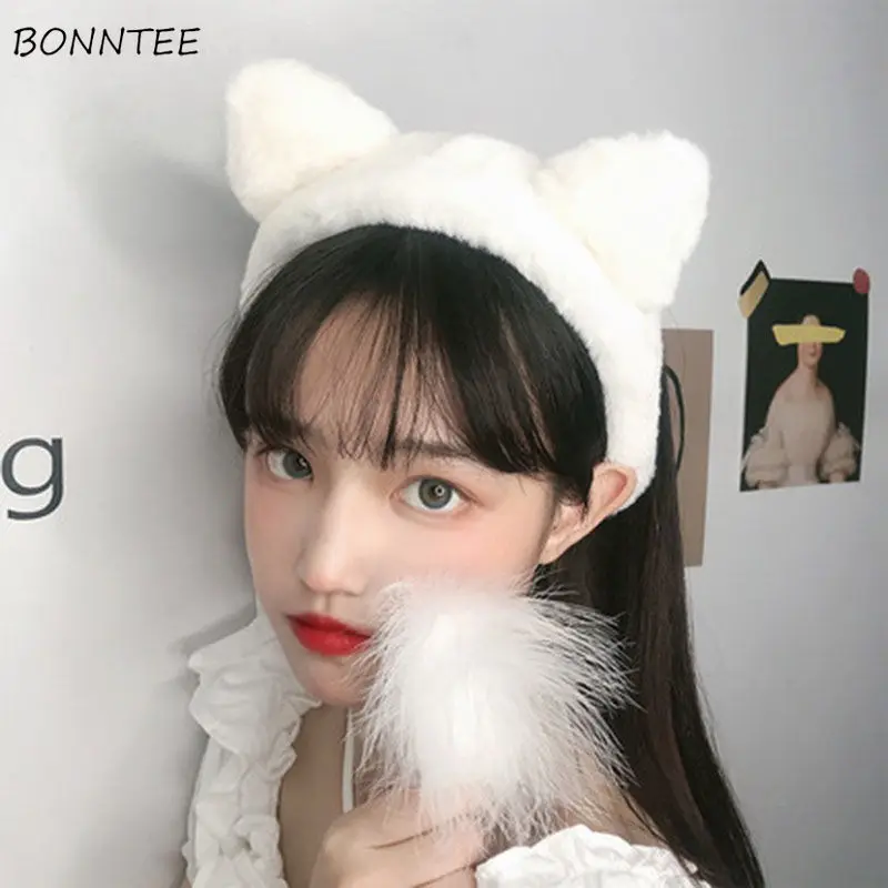 Женский головной убор Kawaii модные корейские мягкие повязки для макияжа с
