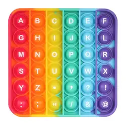 Juguete sensorial de burbujas para aliviar la ansiedad y el estrés, juguete de burbujas de silicona de colores, juguetes populares