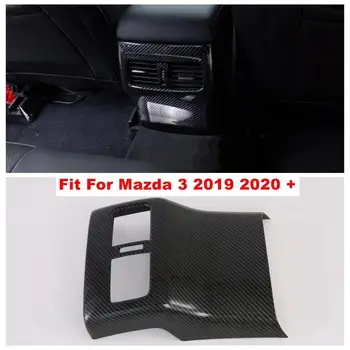 

Armrest Box Anti Kick Rear Air Conditioner Outlet Vent Panel Cover Trim For Mazda 3 2019 2020 Carbon Fiber Look / Black Brushed