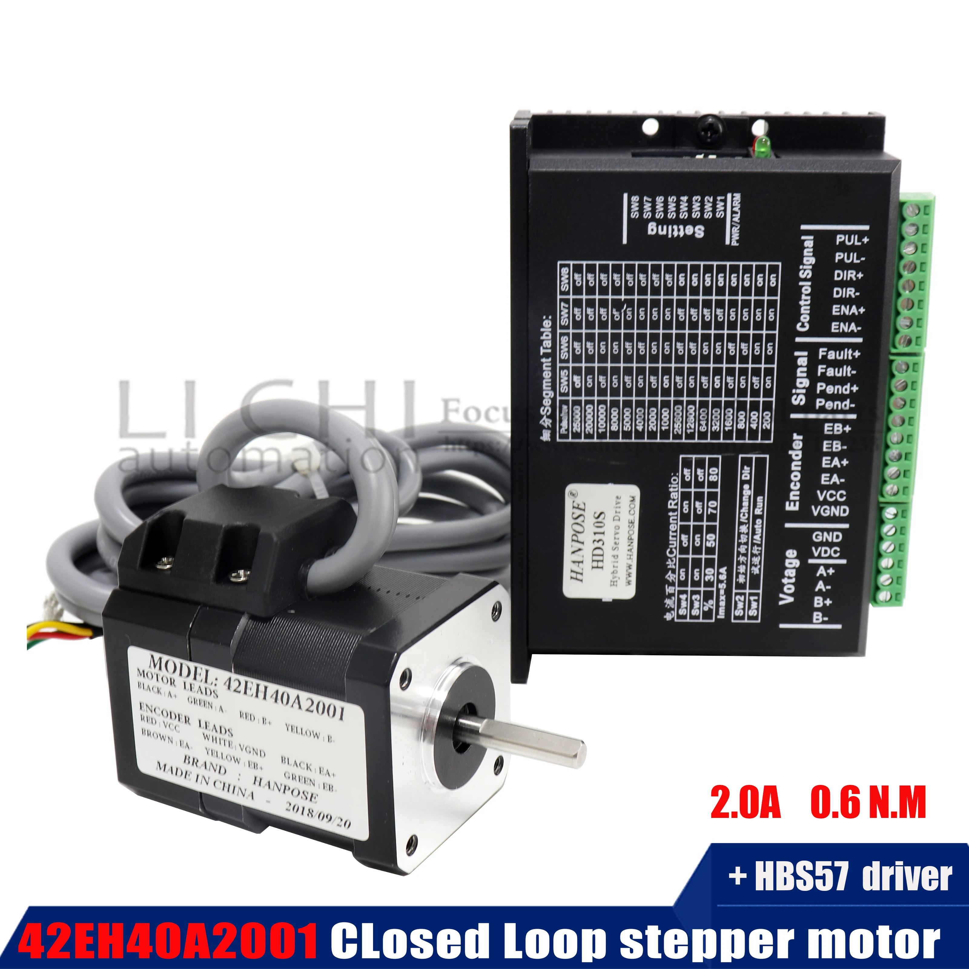 1 комплект 42EH40A200/+ HBS57 servo Мотор NEMA 17(Национальная ассоциация владельцев электротехнических предприятий) шаговый двигатель 0.4N.M и замкнутый контур сервопривод привод ЧПУ контроллер