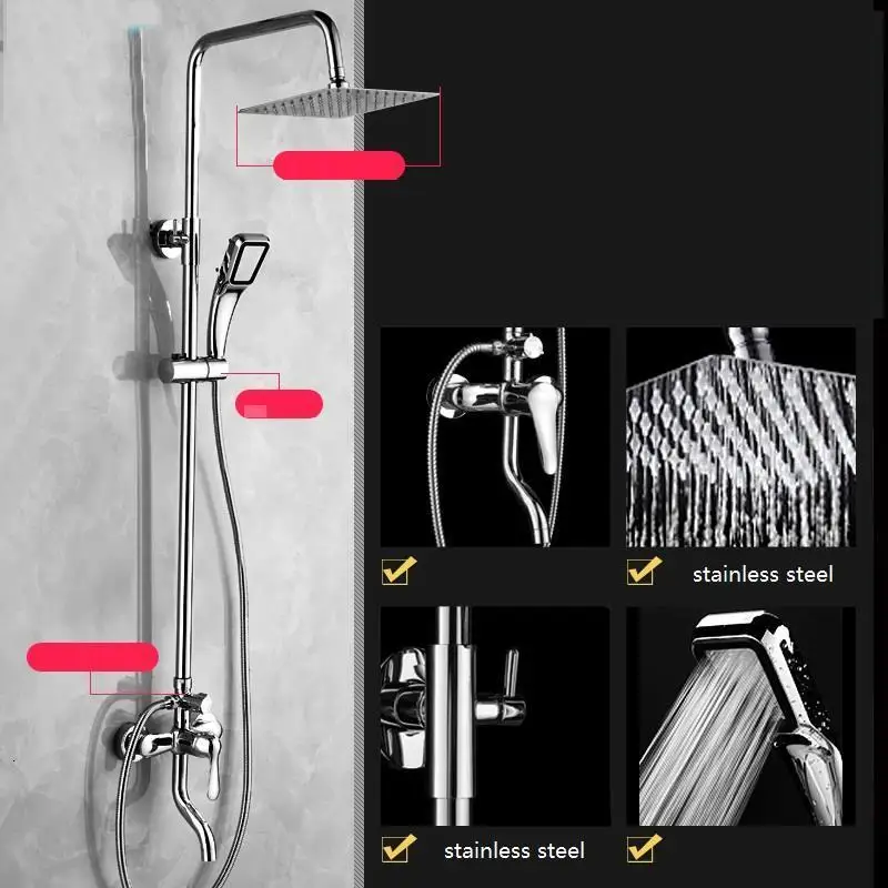 Дуще handdouche Choveiro Панель Doucheset Preto Conjunto De Duschset Piscina Ducha сделать Banheiro Chuveiro Eletrico набор для душа