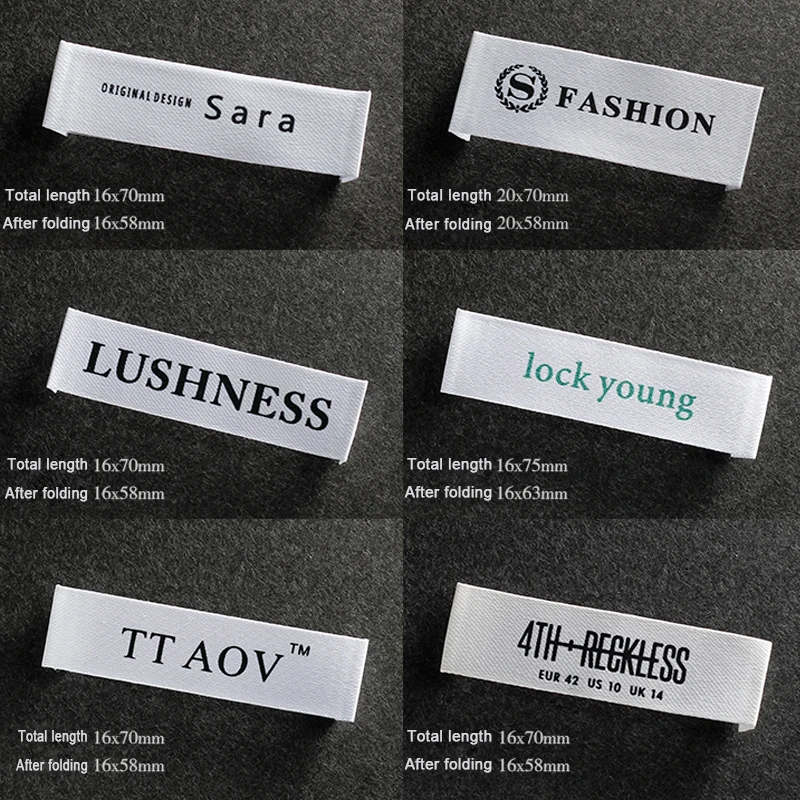 Width 1.5cm Silk Satin Ribbon Printing Garment Clothing Care Label Printed Washable Label Tag