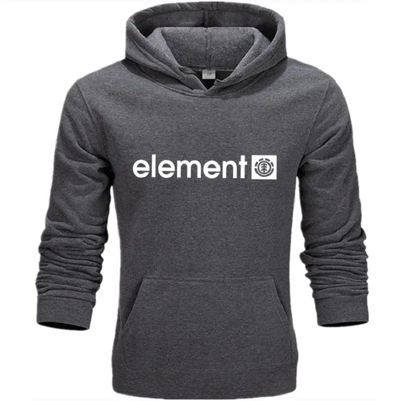 

New 2019 Autumn Winter Brand Mens Hoodies Sweatshirts Men High Quality ELEMENT Letter Printing Long Sleeve Fashion Mens Hoodies