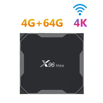 

Android 9.0 TV Box X96 Max Amlogic S905X2 Smart 4K Network Set-Top Box Media Player 4GB RAM 64GB ROM X96Max Network Set