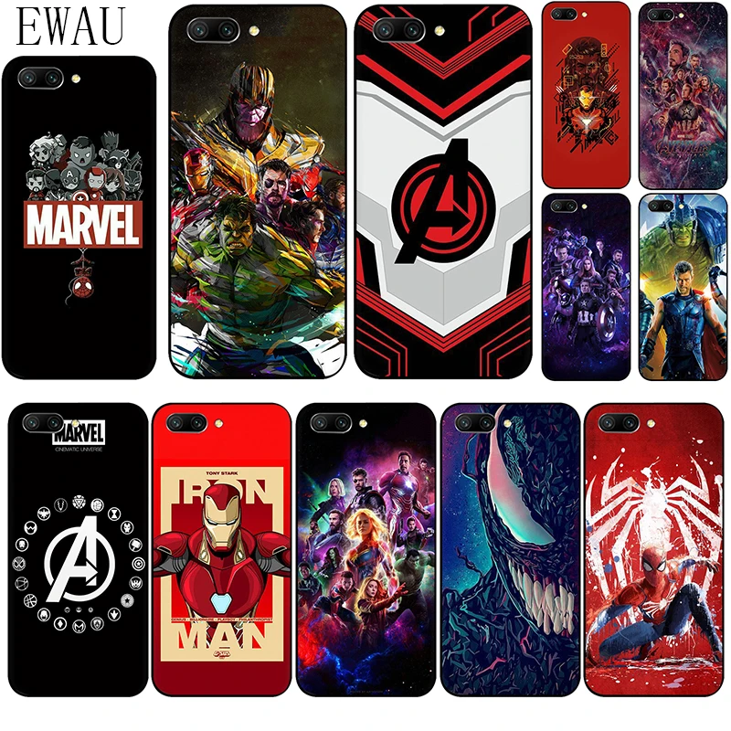 EWAU Marvel Человек-паук Vemon чехол для телефона «Железный человек» для huawei Honor 6A 7A Pro 7C 7X 8X 8C 8 9 Примечание 10 Lite вид 20 9X Pro 8A 20S