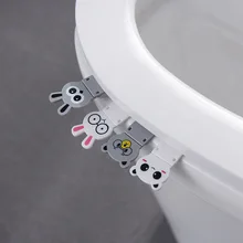 

1Pcs Cute Cartoon Toilet Cover Lifting Device Bathroom Toilet Lid Handle Sticker Portable Sanitary Handle Seat Accessory