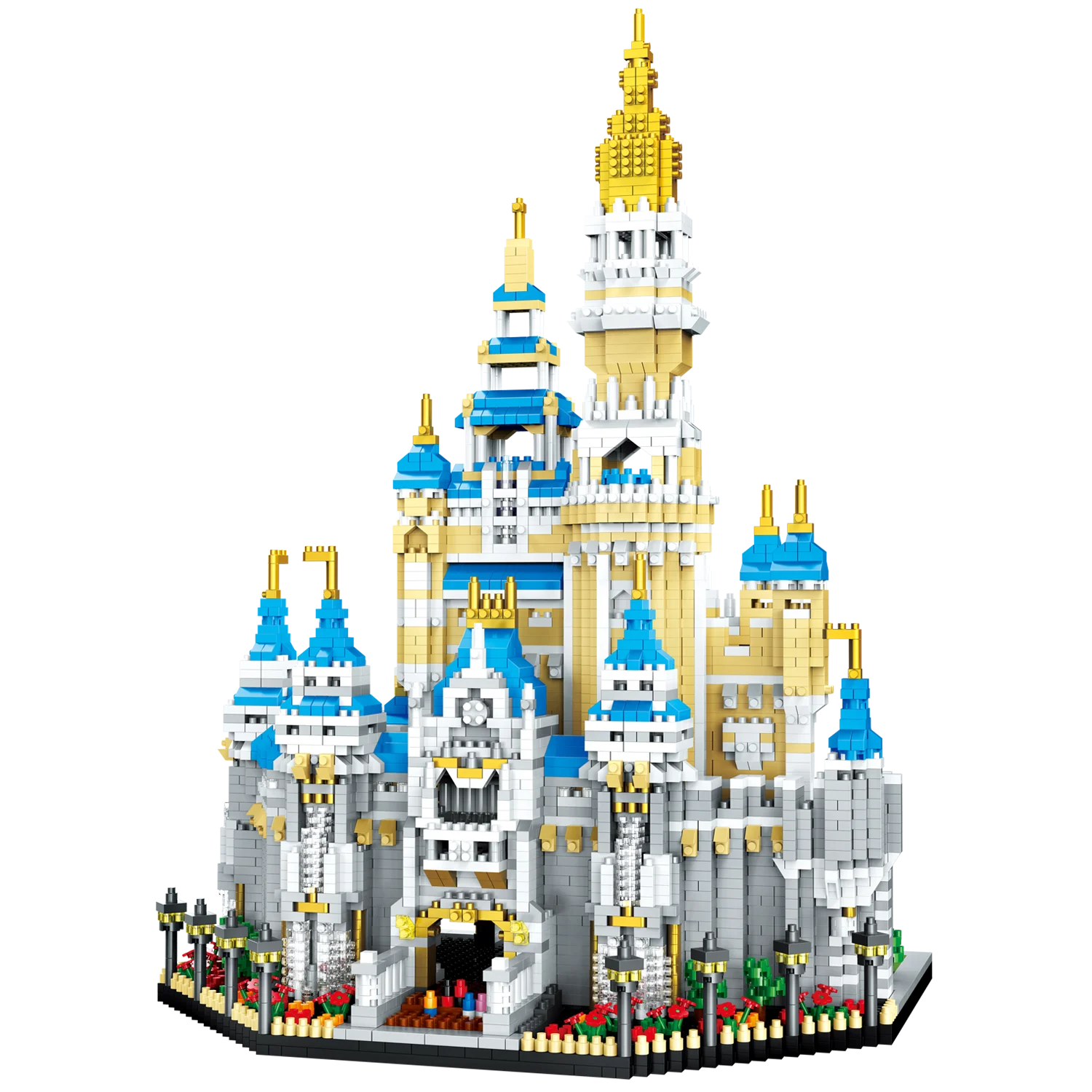 

5297pcs+ Disney Castle Mini Building Blocks Mirco 3D Model LZ8028 Diamond Bricks Princess Castle Figures For Children Toys