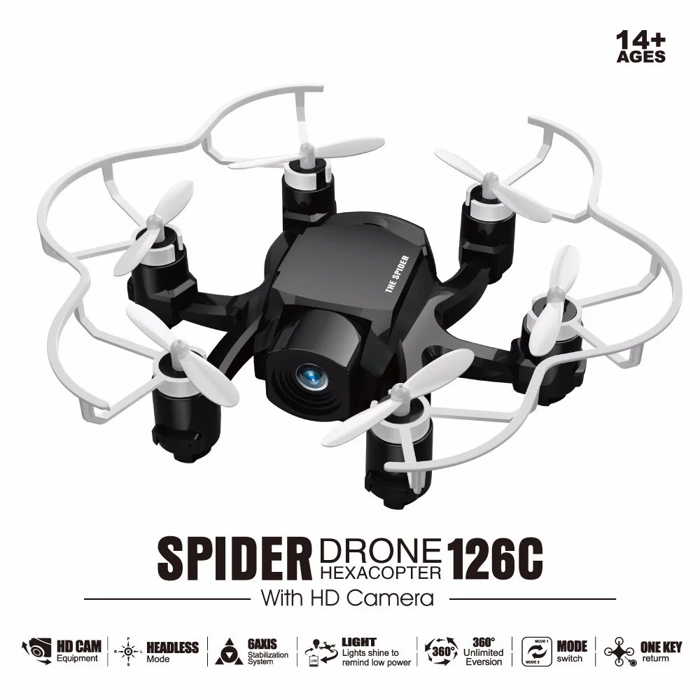 2,4G 126C RC мини Сделано с Камера 2MP 4CH 6 оси Дроны с камерой HD RC вертолет Безголовый режим RC Карманный Дрон Квадрокоптер fly игрушки
