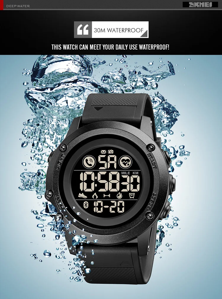 Skmei relógio digital à prova dwaterproof água
