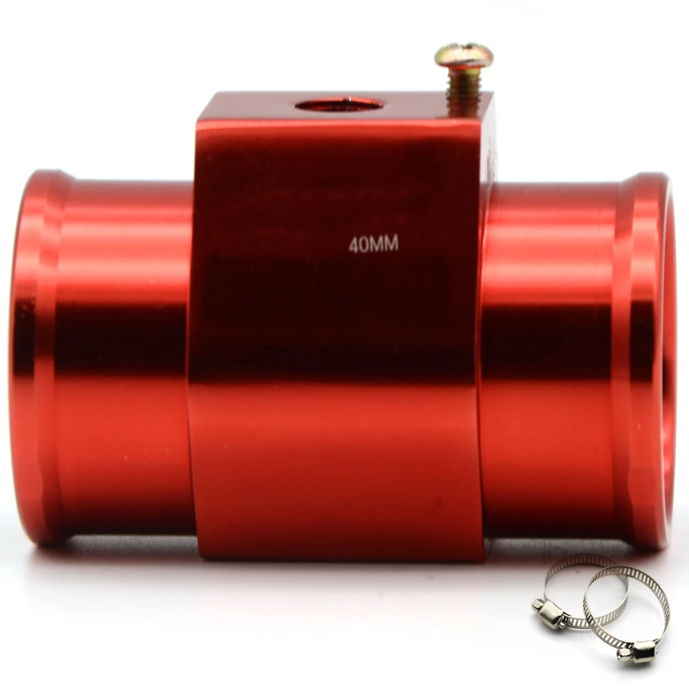 JDM датчик температуры воды адаптер Радиатор шланг 1/8 NPT TEMP шланг 28 мм 30 мм 32 мм 34 мм 36 мм 38 мм 40 мм с логотипом синий/красный - Цвет: RED 40MM