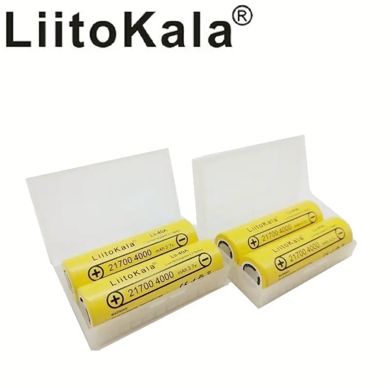 4PCS LiitoKala 21700 Lii-40A 4000mah Li-Ni Battery 3.7V 40A for Electronic Cigarette Mod / Kit 3.7V 30A power 5C Rate Discharge 4PCS LiitoKala 21700 Lii-40A 4000mah Li-Ni Battery 3.7V 40A for Electronic Cigarette Mod / Kit 3.7V 30A power 5C Rate Discharge