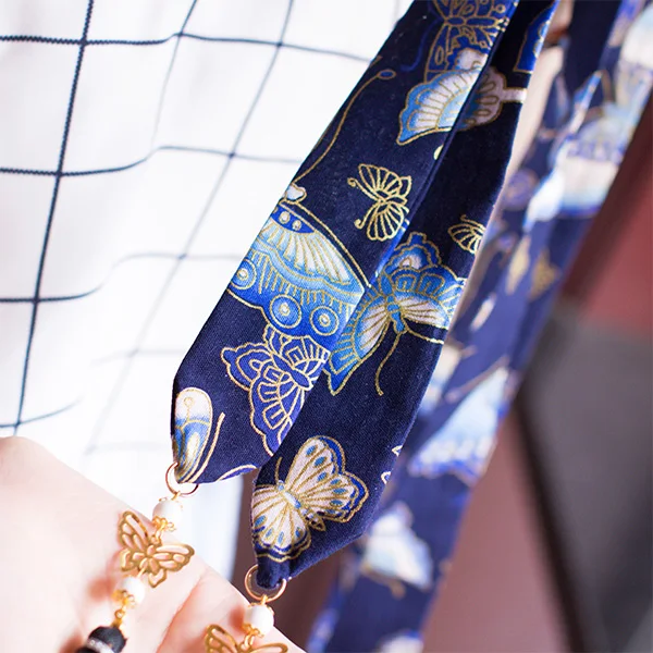 Hanfu бабочка лента для волос Ретро cos кисточка веревка для волос костюм длинный стример аксессуары для волос супер сказочные аксессуары для женщин