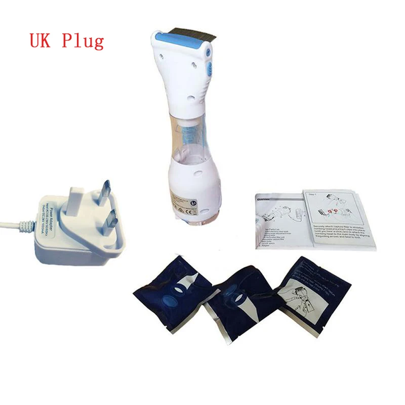 Электрическая расческа для ухода за собакой, чтобы отогнуть Lice Europe standard 220 V-240 V щенков, блох, лечение домашних животных, собак, peigne a poux электрика - Цвет: UK