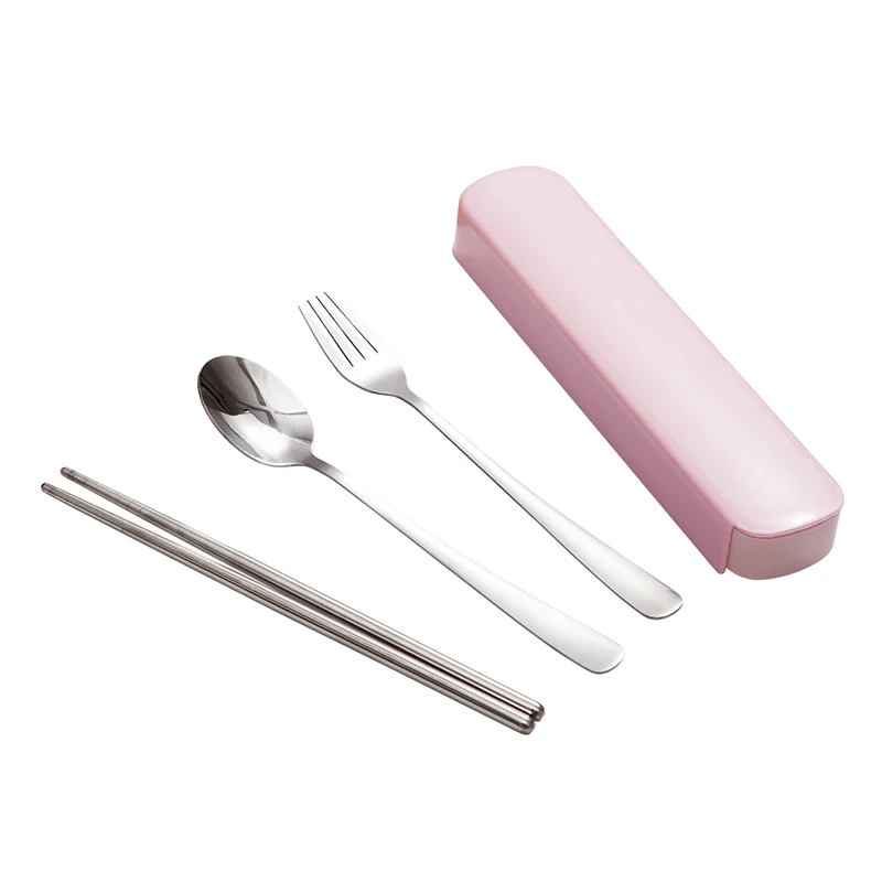 Нержавеющая сталь Spork нержавеющая сталь стейк Столовые приборы Путешествия многоразовые Ложки Набор для обеда на открытом воздухе Posate Acciaio столовые приборы JJ60DC
