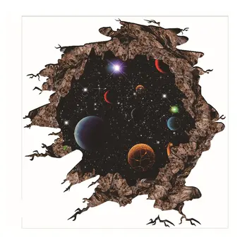 

Creative 3D Planet Wall Sticker Af5711 Broken Wall Personality Pvc Printing Party Home Living Room Decoration