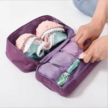 

Factory Direct Sales Portable Lady Zipper Storage Bag Travel Underwear Bra Sock Lingerie Organizer US