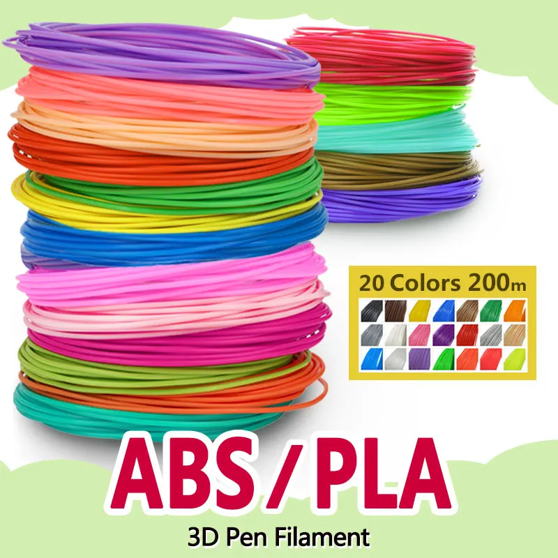 Нить для 3d ручки pla/abs 1 75 мм 20 цветов нить нити pla из АБС пластика радужная