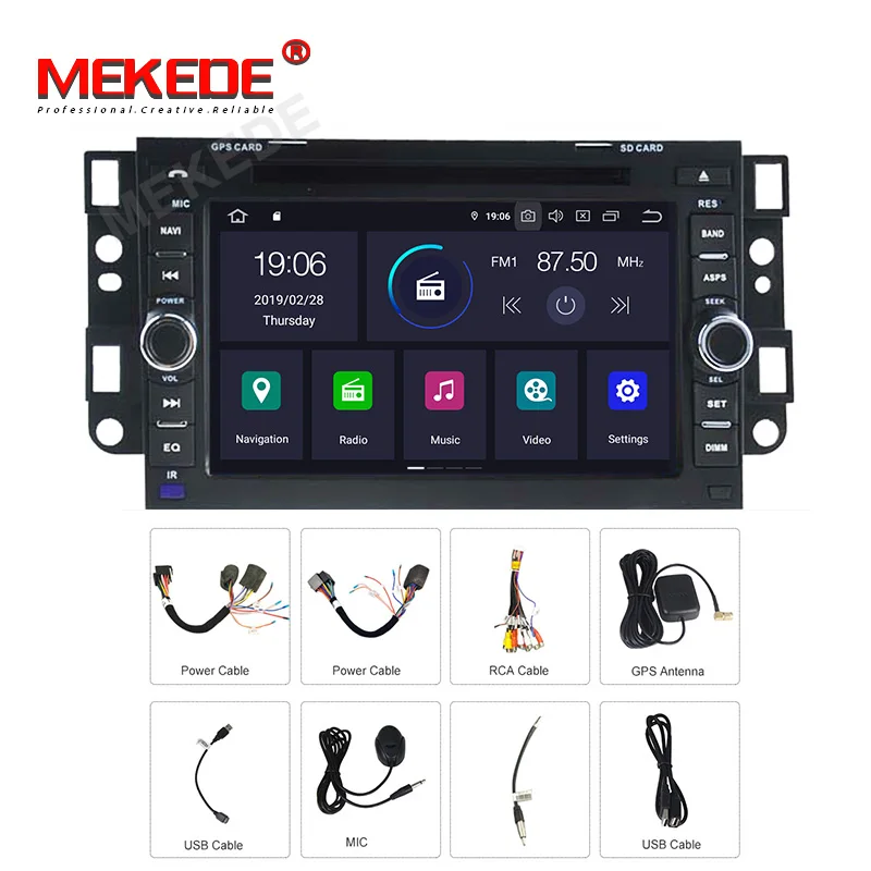 7 дюймовый 2din Android 9 0 автомобильный DVD мультимедийный плеер для Chevrolet Aveo 2002 2011 Epica 2006