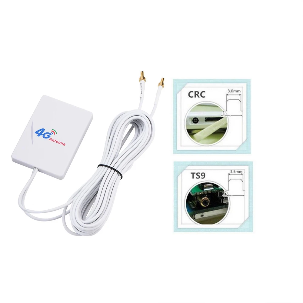 Антенна 3G 4G LTE 2 * SMA/2 CRC9/2 TS9 коннектор для модема соединитель адаптера кабель м |