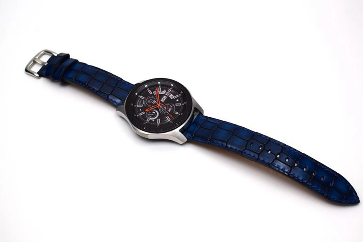 Ремешок из натуральной кожи для samsung gear s3 ремешок для Galaxy Watch 46 мм аксессуары для браслетов huawei watch GT