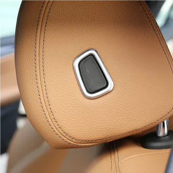 

Car Styling Head Pillow Adjustment Buttons Frame Decroation Sticker Trim For BMW 5 Series G30 G38 2018-2020 Interior Accessories