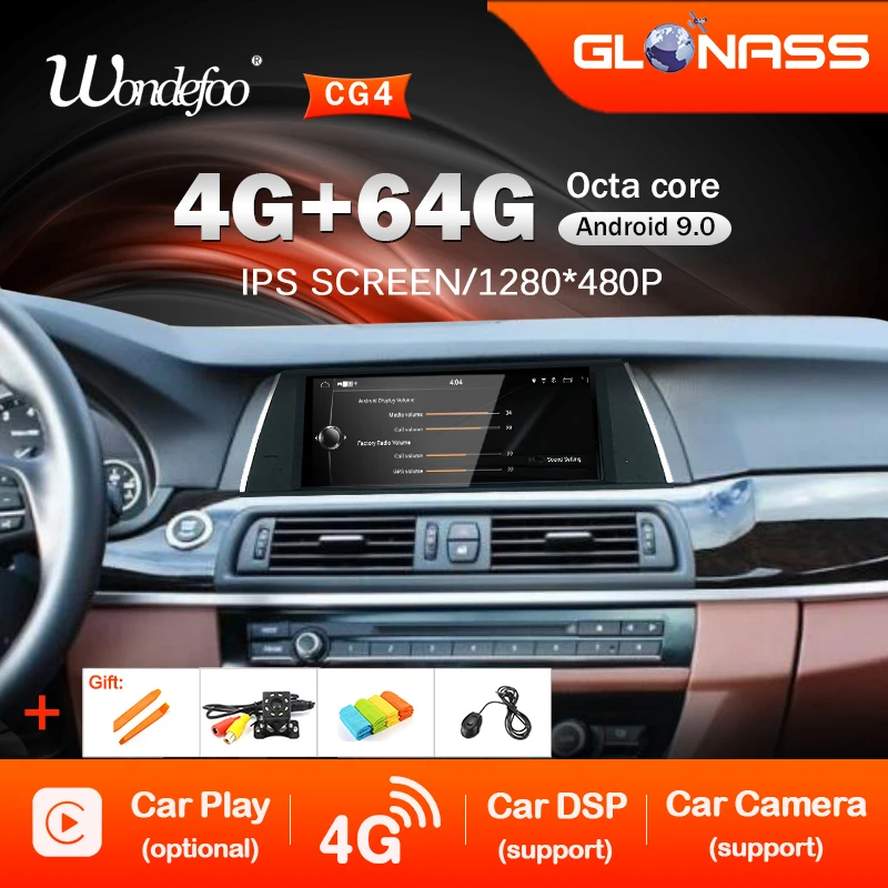 Android 9 0 64G IPS 2 DIN GPS плеер для BMW 5 F07 GT 2010 2011 2012 CIC NBT система Мультимедиа Glonass 7 1 радио