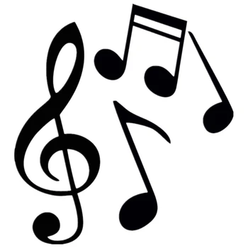 

Dawasaru Treble Clef and Sheet Music Funny Car Sticker Sunscreen Decal Laptop Truck Motorcycle Auto Decoration PVC,16cm*15cm