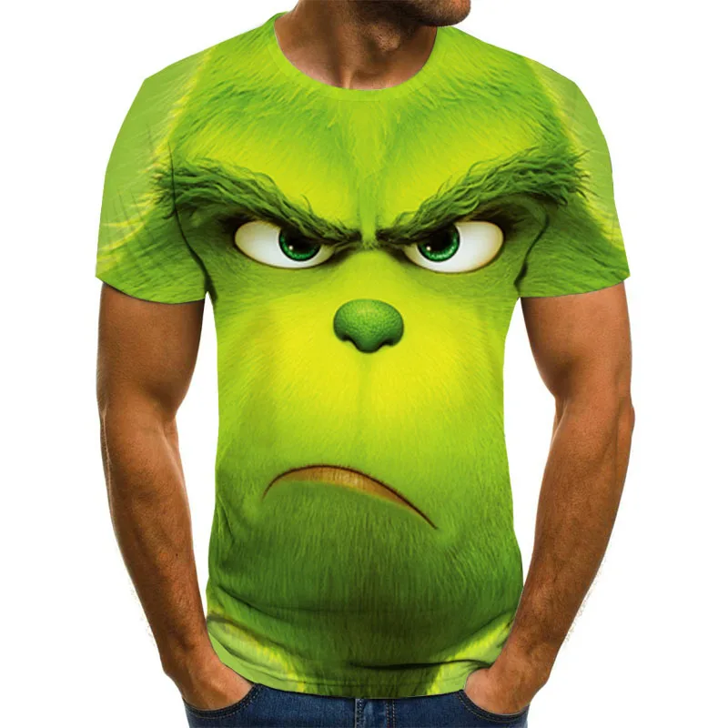 New 3D Printed T Shirt Movie Grinch T 